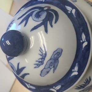 Blue and white jar